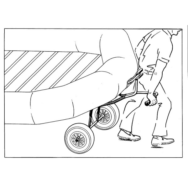 Carrello anteriore snodato per trasporto canotti pneumatici - Carrelli e rulli d'alaggio - O0826110 2