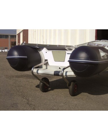 Couple stern wheels for rubber boats with flaps 