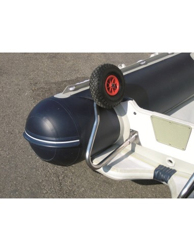 Couple stern wheels for rubber boats with flaps 