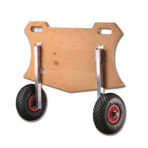 Couple stern wheels folding to beach rubber boats - Boat trailer and wheels - O0826062