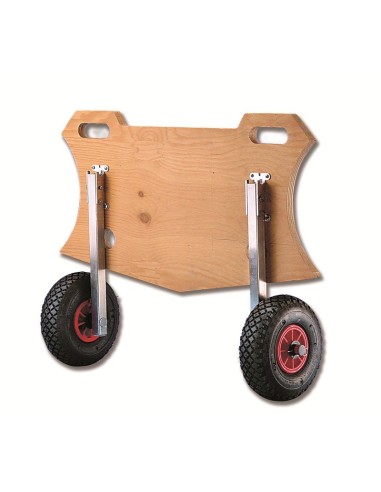 Couple stern wheels folding to beach rubber boats - Boat trailer and wheels - O0826062