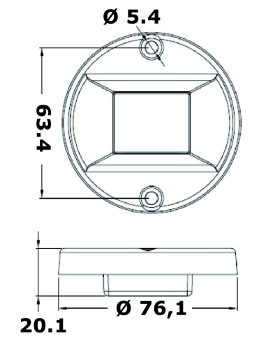 Fanale di via EVOLED a basso consumo 135°poppa - Illuminazione - 1103914