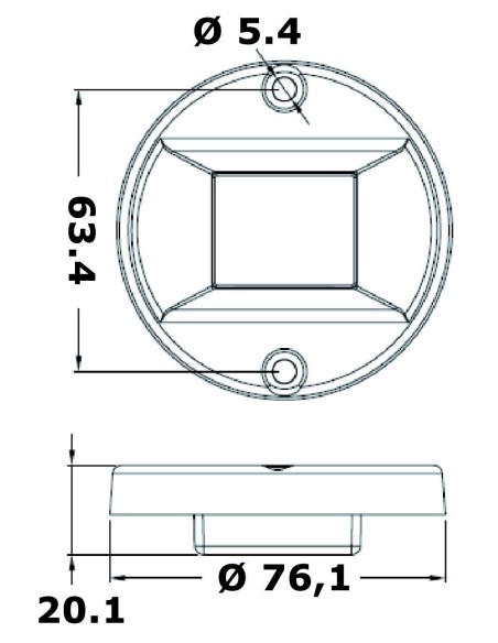 Fanale di via EVOLED a basso consumo 135°poppa - Illuminazione - 1103914