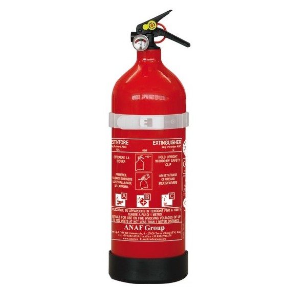Estintore 2 kg a polvere omologato MED con manometro - SICUREZZA - 3145002