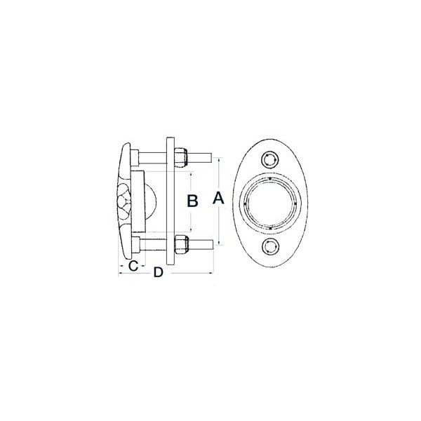 Flush mount water-skiing rope hook - Water ski - 6421500 2