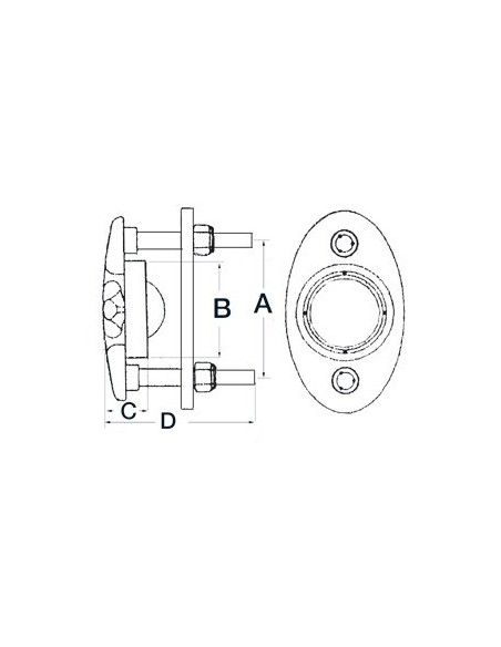 Flush mount water-skiing rope hook - Water ski - 6421500