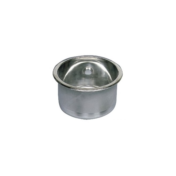 Lavello tondo in acciaio inox Ø 285 mm con piletta di scarico -  - 5018735+5018696