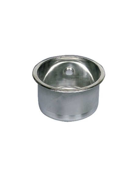 Lavello tondo in acciaio inox Ø 285 mm con piletta di scarico -  - 5018735+5018696