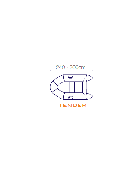Telo copri gommone 240/300 cm «TENDER» - Gommoni e Accessori - O2224300