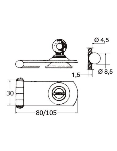 Locking hasp for trunks and hatches - Ironware - 3897800