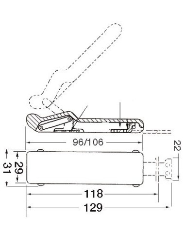 Anti-vibration peak latch - Ironware - 3820000