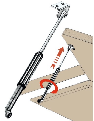 Telescopic hatch stay - Ironware - 3819160