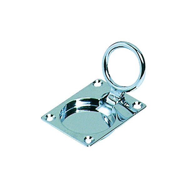 Alzapagliolo ad anello abbattibile a filo 65x50mm - Ferramenta Nautica - 3814300