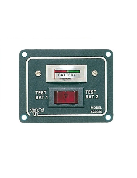 Pannello tester per 2 batterie con interruttore 
