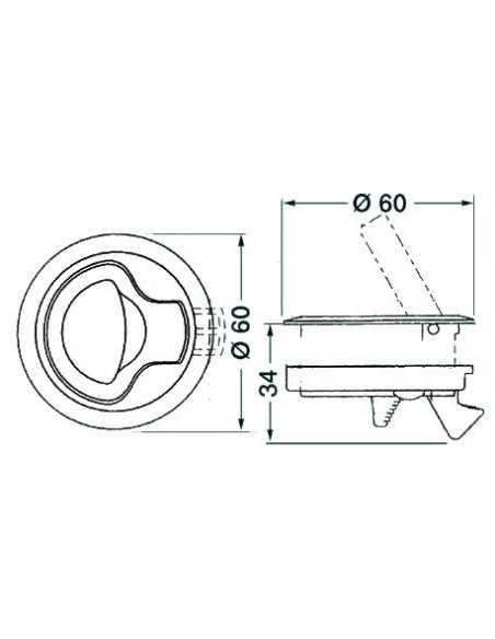Plastic flush pull latch - Ironware - 3814700