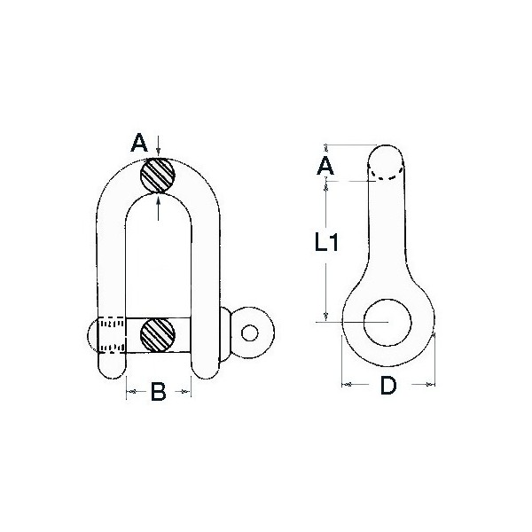 Grillo acciaio inox AISI 316. Grillo per barca in acciaio inox. Ferramenta Nautica - 0832104 2