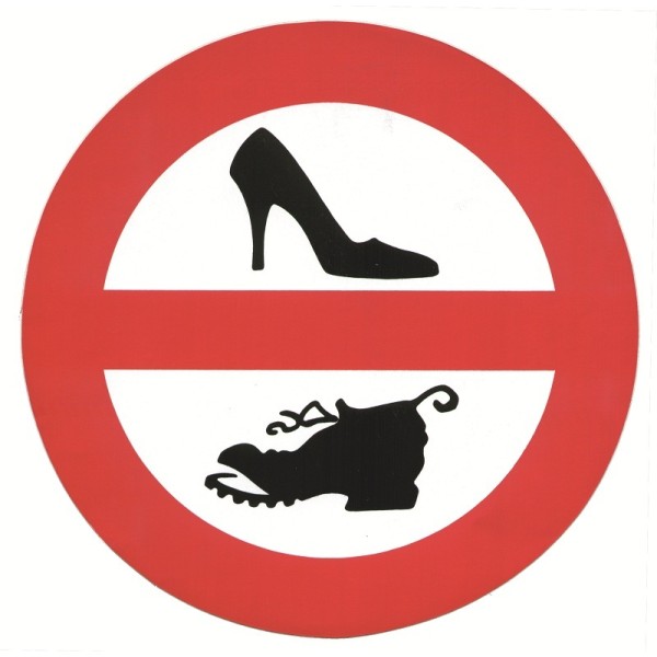 Prohibition labelstock NO WALKING - COMFORT ON BOARD - 0700010