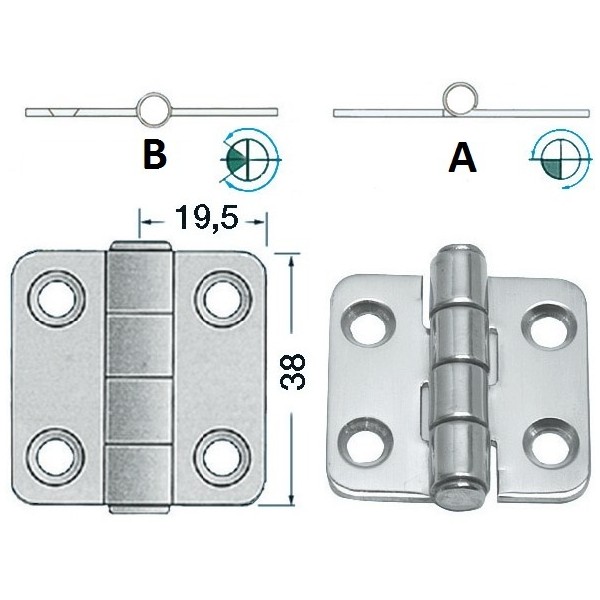 Cerniera 2 mm inox - Ferramenta Nautica - 3884058