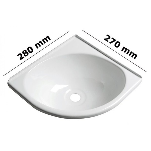 Lavello triangolare per angolo da barca o camper - Lavelli - 5027047
