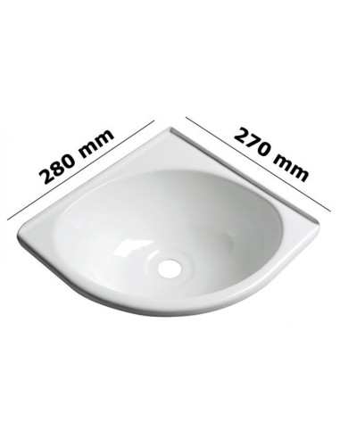 Lavello triangolare per angolo da barca o camper - Lavelli - 5027047