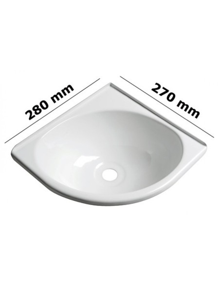 Lavello triangolare per angolo da barca o camper - Lavelli - 5027047