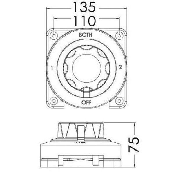 Interruttore deviatore per batterie Selecta -  - 1492000 2