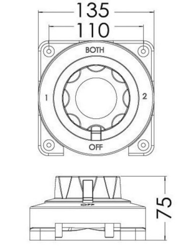 Interruttore deviatore per batterie Selecta -  - 1492000