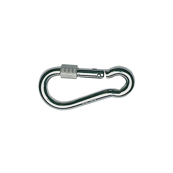 Moschettone a pera in acciaio inox con arresto a vite - Ferramenta Nautica - 0919506