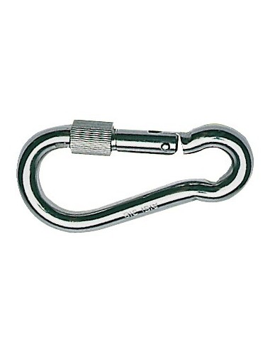 Moschettone a pera in acciaio inox con arresto a vite - Ferramenta Nautica - 0919506