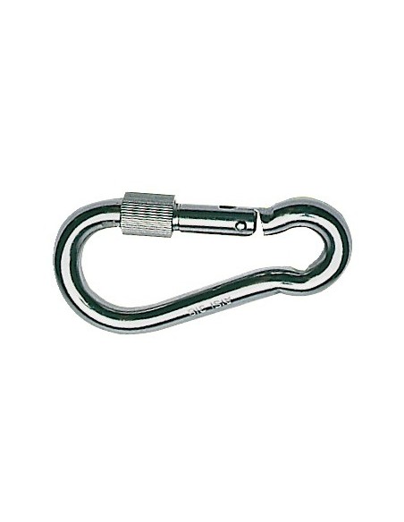Moschettone a pera in acciaio inox con arresto a vite - Ferramenta Nautica - 0919506