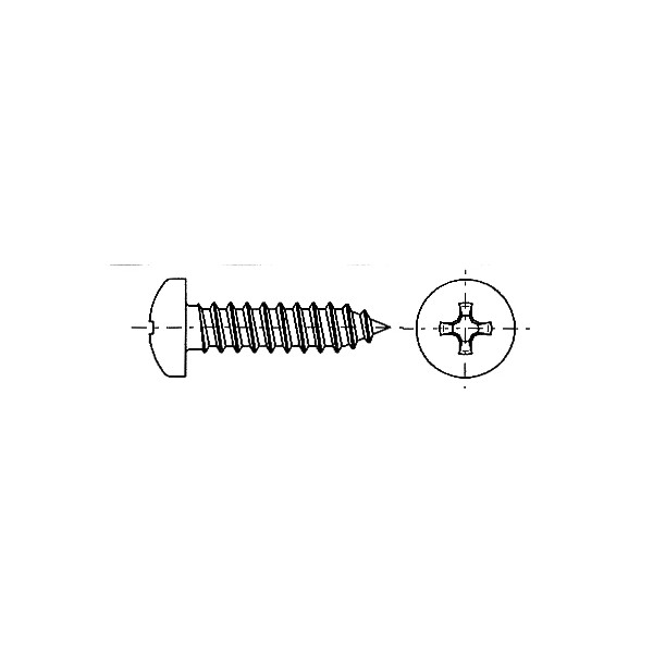 Vite autofilettante inox testa cilindrica a croce - Ferramenta Nautica - 5029095