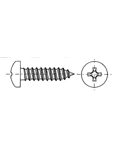 Vite autofilettante inox testa cilindrica a croce - Ferramenta Nautica - 5029095
