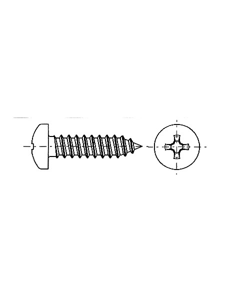 Vite autofilettante inox testa cilindrica a croce - Ferramenta Nautica - 5029095