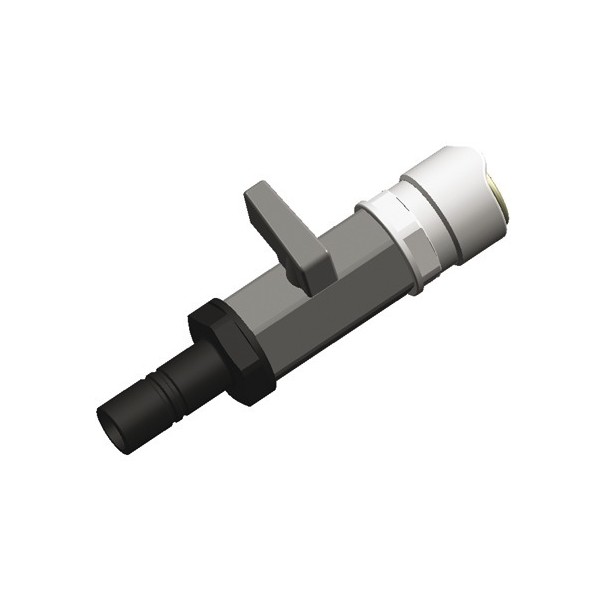 Shut-off valve (brass) Ø 15 mm - Quick-release coupling for WHALE hydraulic systems - 1781575