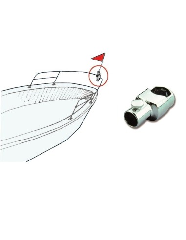 Supporto per asta bandiera da fissare allo specchio di poppa - SAFETY - 3519114