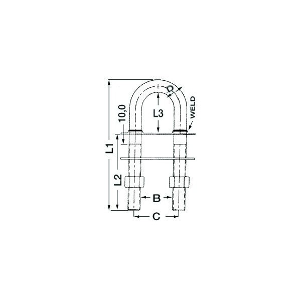 U-bolt DE LUXE - Ironware - 3912701 2