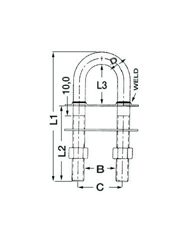 U-bolt DE LUXE - Ironware - 3912701