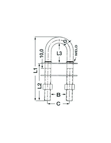 U-bolt DE LUXE - Ironware - 3912701