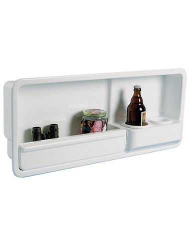 White ABS side compartment, fitted with two glass-holders -  - 2002701