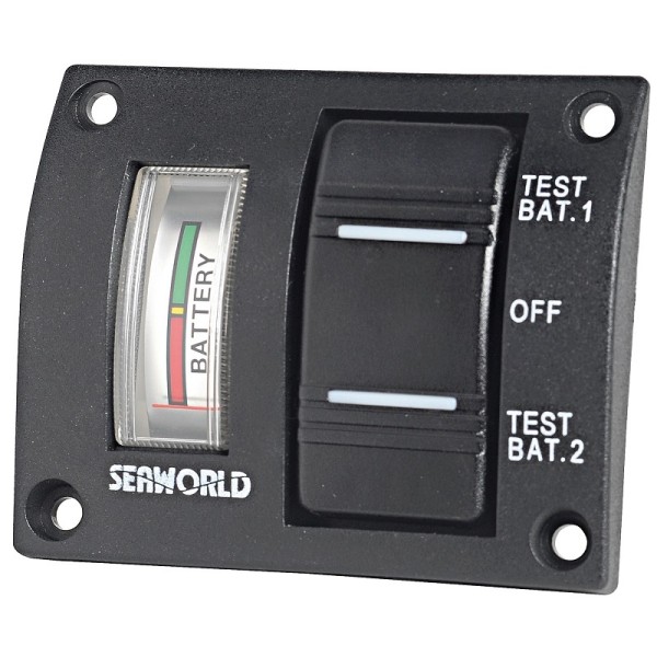 Pannello test per 2 batterie con interruttore stagno - Elettricità - 1410004