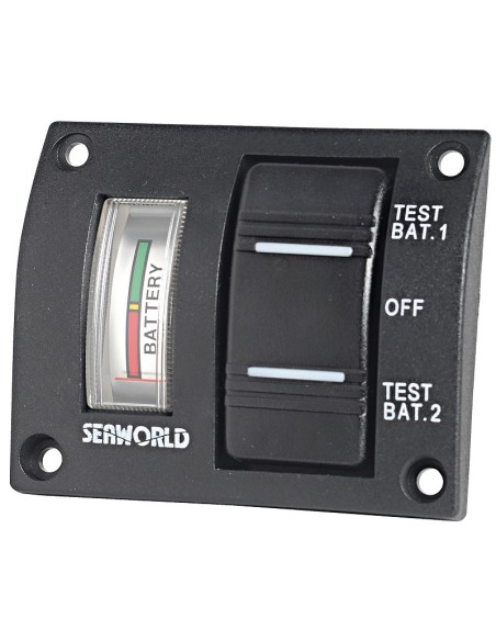 Pannello test per 2 batterie con interruttore stagno - Elettricità - 1410004