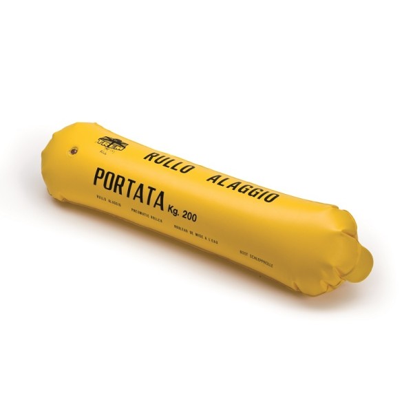 Rullo d’alaggio in PVC resistente ed imputrescibile.  Può anche servire da riserva di galleggiamento. Portata 200 kg