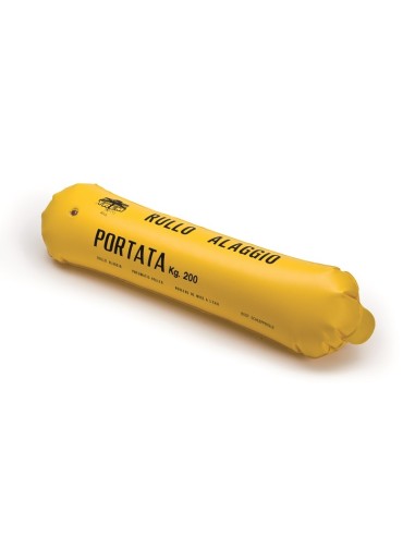 Rullo d’alaggio in PVC resistente ed imputrescibile.  Può anche servire da riserva di galleggiamento. Portata 200 kg
