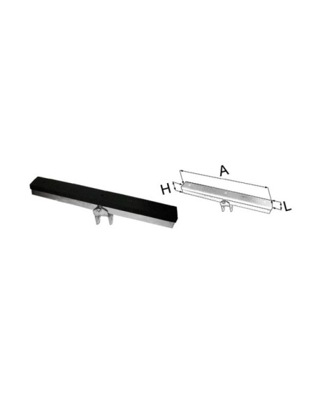 Appoggio laterale con gomma e staffa snodata - Ricambi per carrelli e roulotte - 0202952