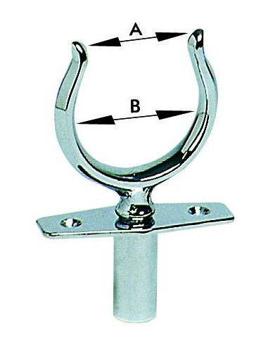 Chromed brass rowlock with blind socket - Anchorage and Docking - 3416011