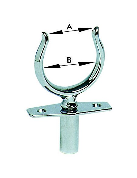 Chromed brass rowlock with blind socket - Anchorage and Docking - 3416011