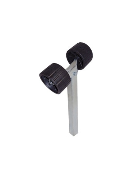 Rullo basculante laterale, n. 2 rulli Ø 10 cm - Ricambi per carrelli e roulotte - 0203116