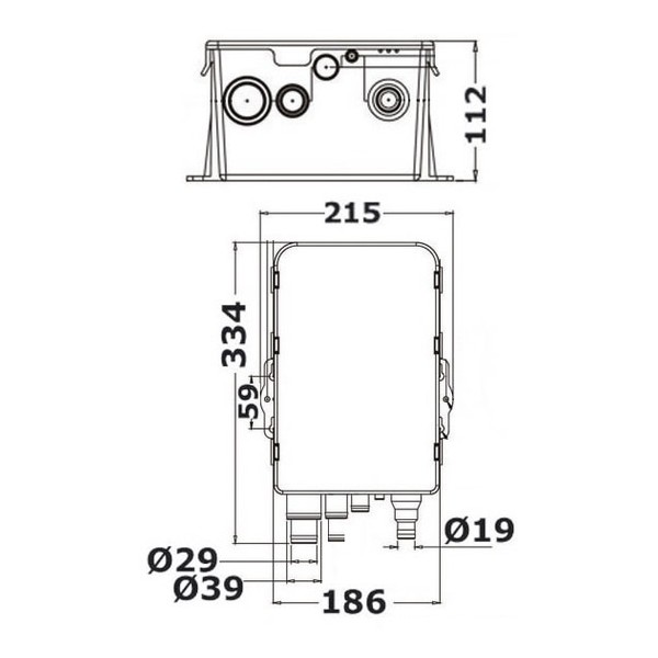 Greywater collecting well with Europump Auto automatic pump - WC and accessories - 1613012 2