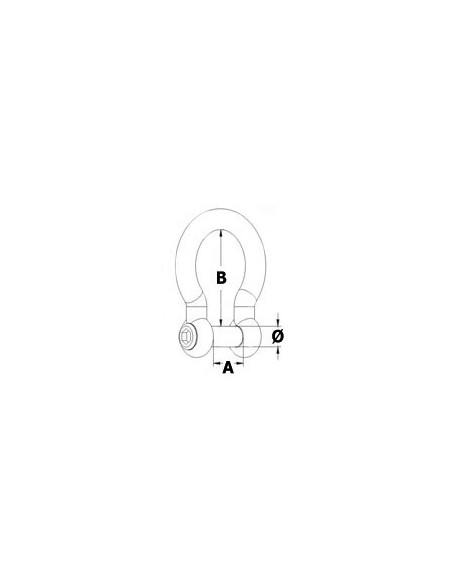 Bow Shackles with embedded pin (allen head) - Anchorage and Docking - 0108106