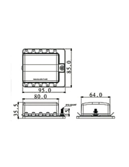 Fuse holder box with warning lights - Electricity - 1410270